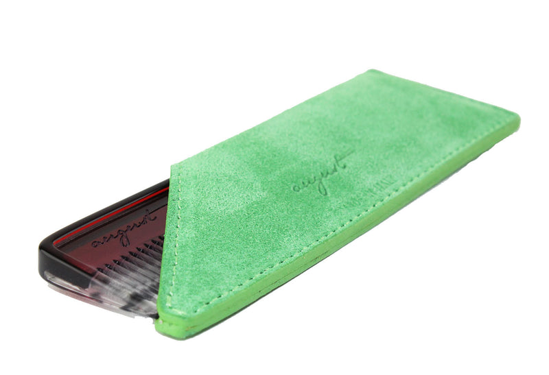 Green Suede Case for Pocket Comb