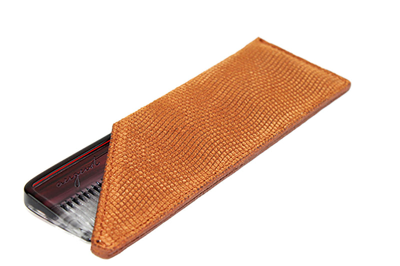 Tan Suede Case for Pocket Comb