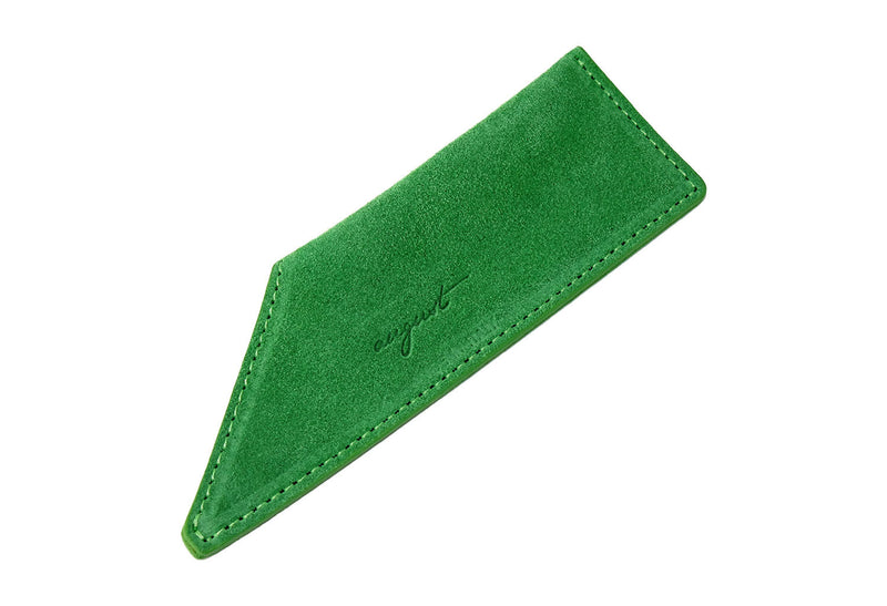 August Grooming suede case in green for pocket comb